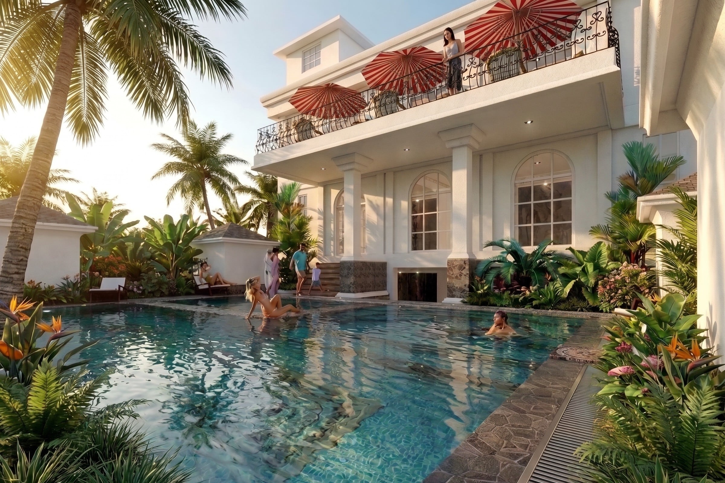 Area Area outdoor dan Kolam renang ARTHOTEL YOGYAKARTA dengan pendekatan interior Contemporary.
