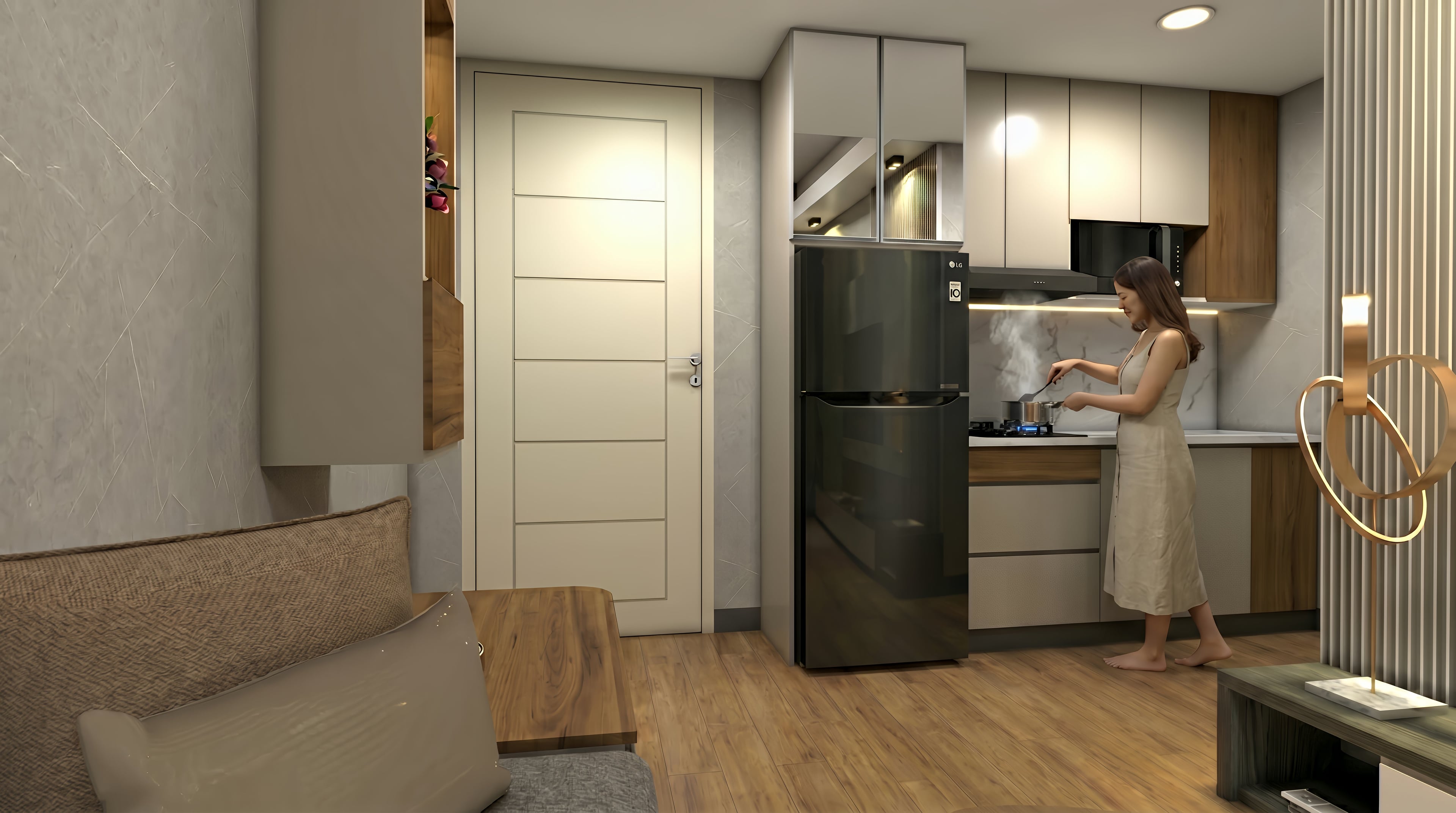 Dapur HANDERSON'S APP dengan nuansa interior Minimalist dan tata ruang yang rapi.
