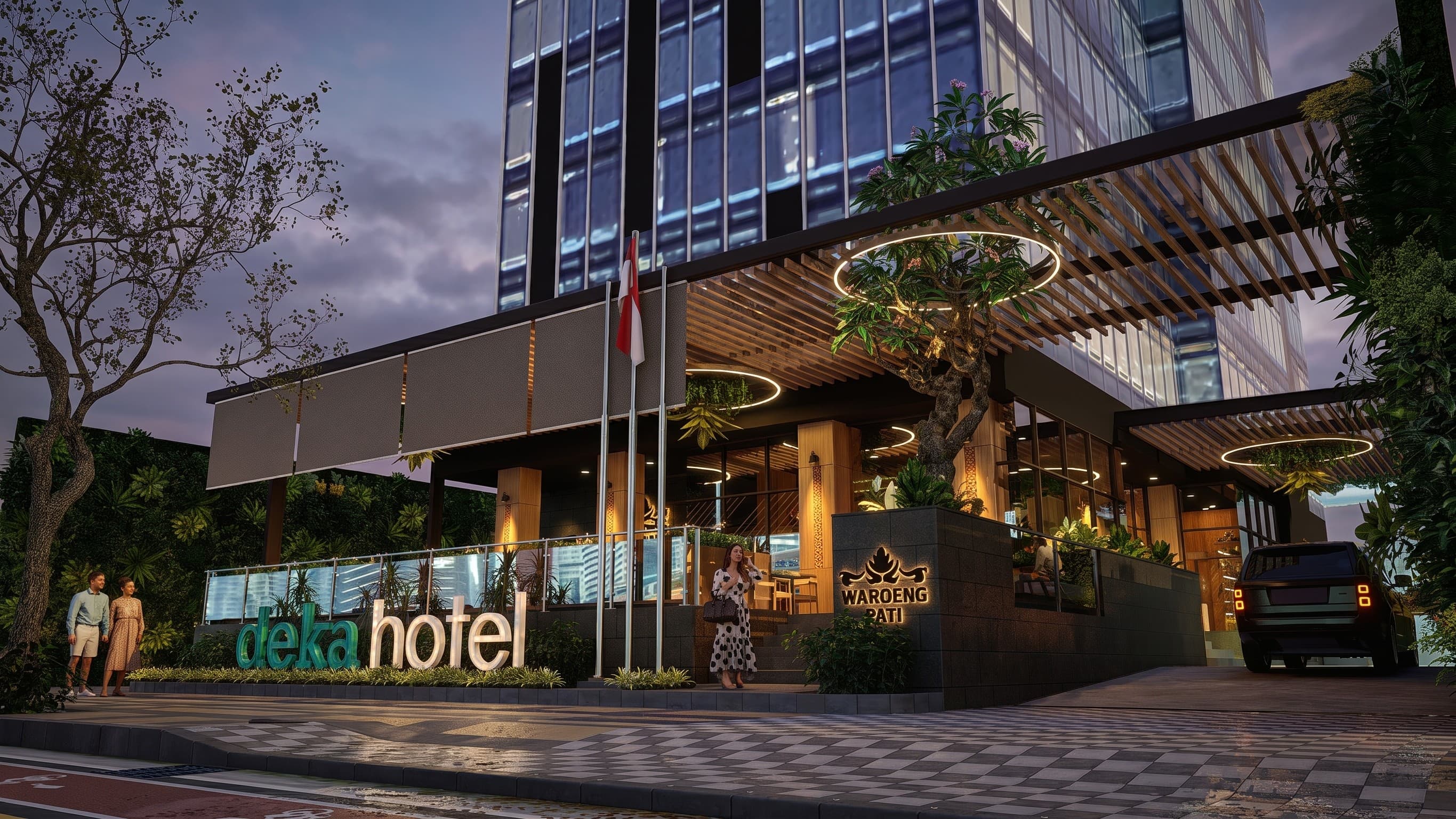 Optimalisasi Teras Hotel untuk Kafe Waroeng Pati