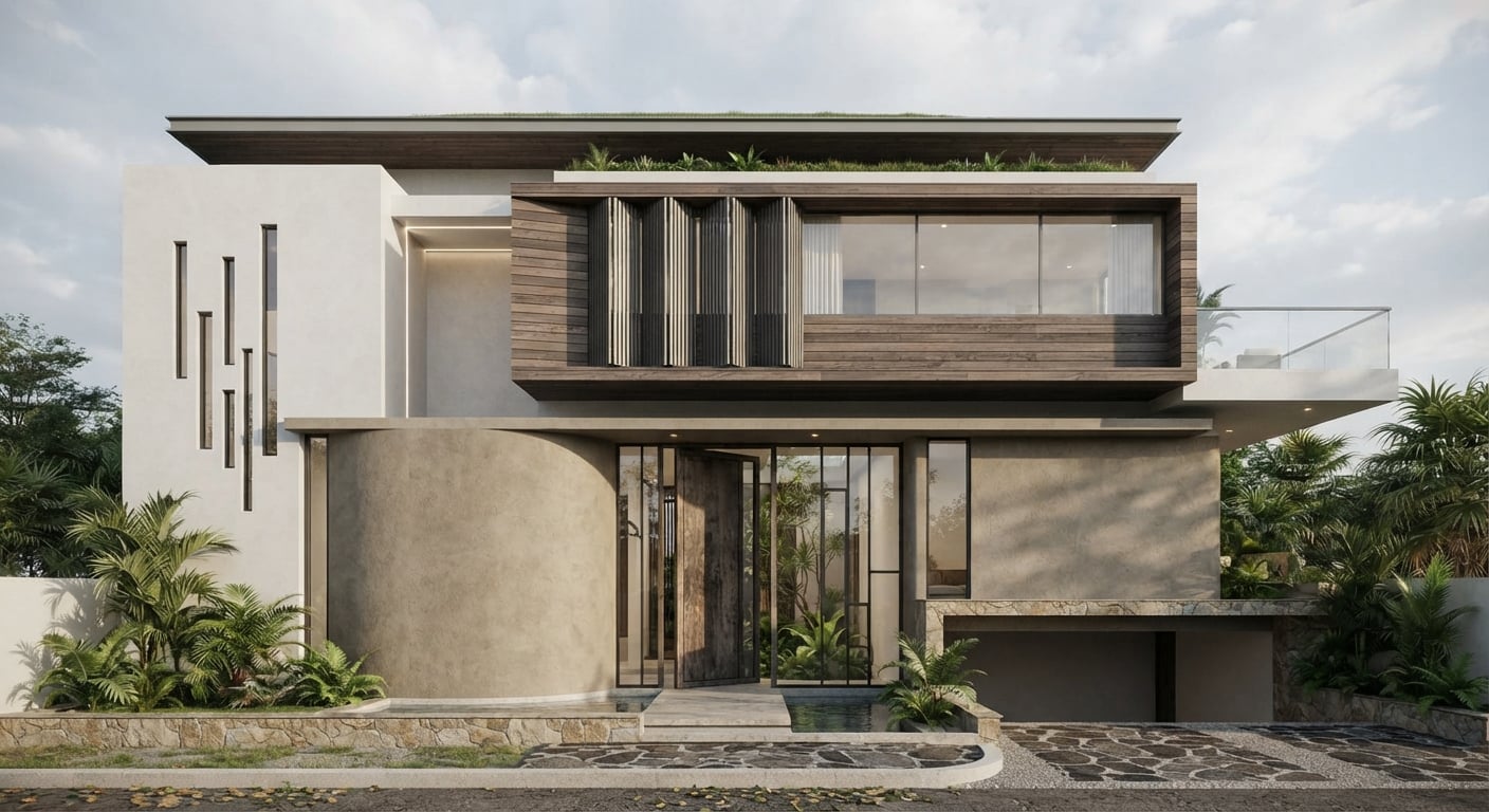 Visual architecture Rumah Kontemporer Galaxy dengan suasana ruang contemporary yang nyaman.