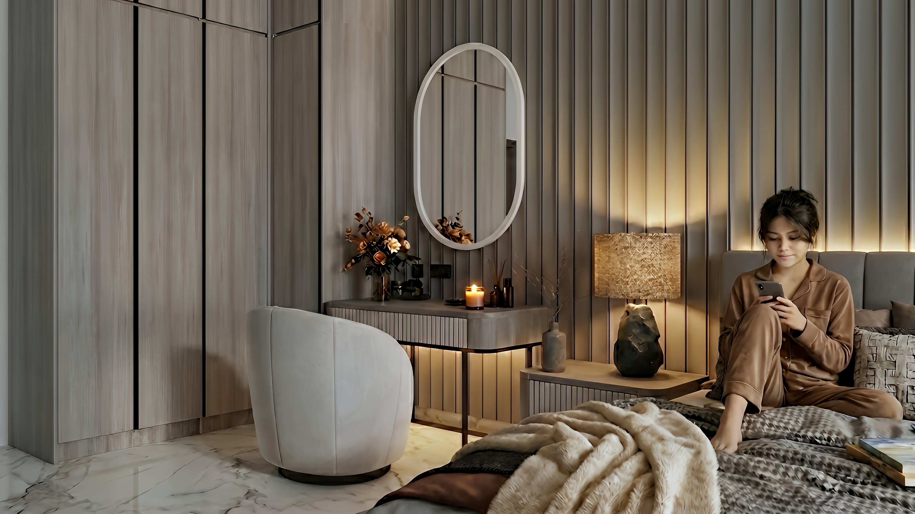 Area rias TINA'S ROOM dengan nuansa interior Modern dan tata ruang yang rapi.